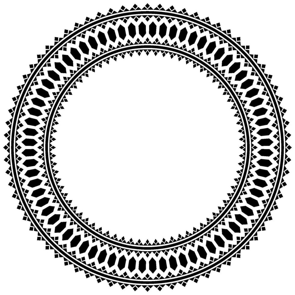 Classic Floral Frame Mandala Pattern for Fabric Design. vector
