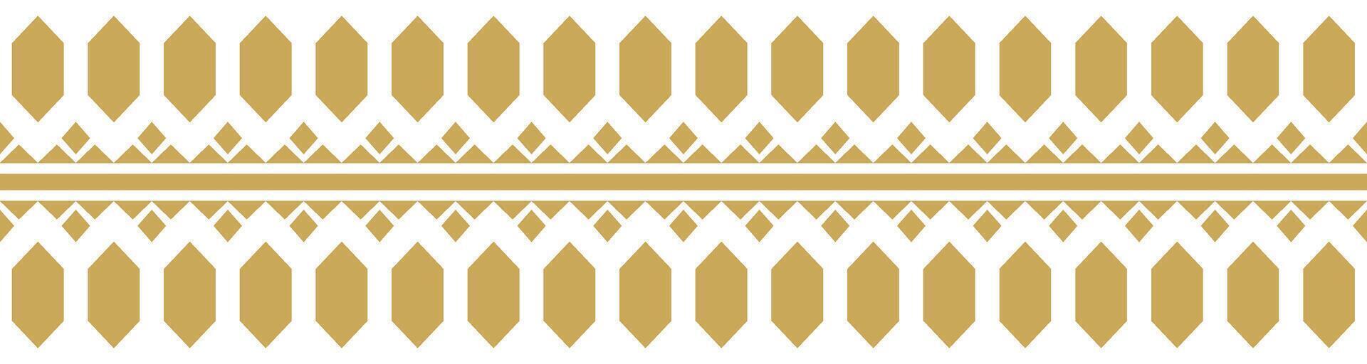 Nordic Ethnic Tribal Seamless Pattern with Geometric Border. vector