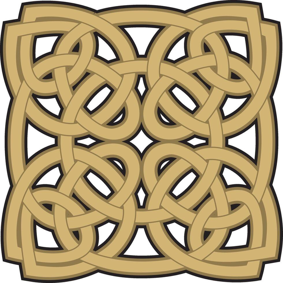 gold celtic knot. Ornament of ancient European peoples. The sign and symbol of the Irish, Scots, Britons vector
