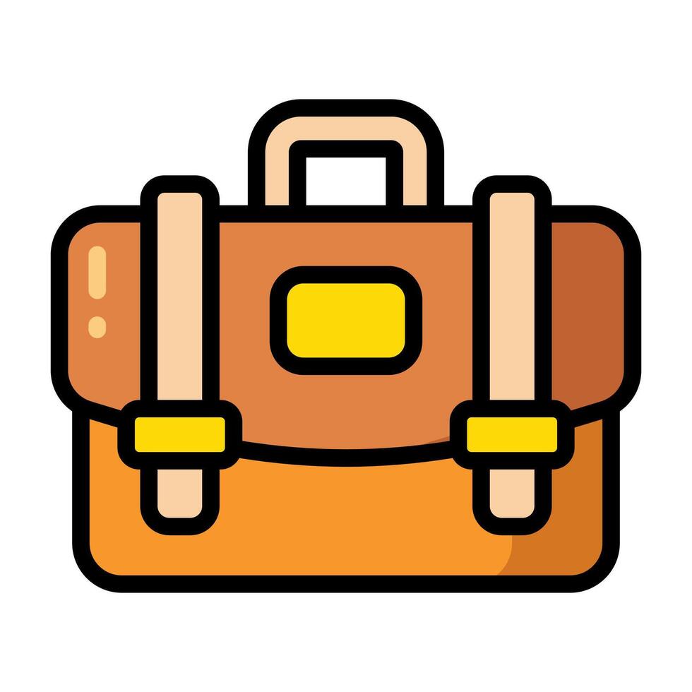 Simple Briefcase colorful icon. The icon can be used for websites, print templates, presentation templates, illustrations, etc vector