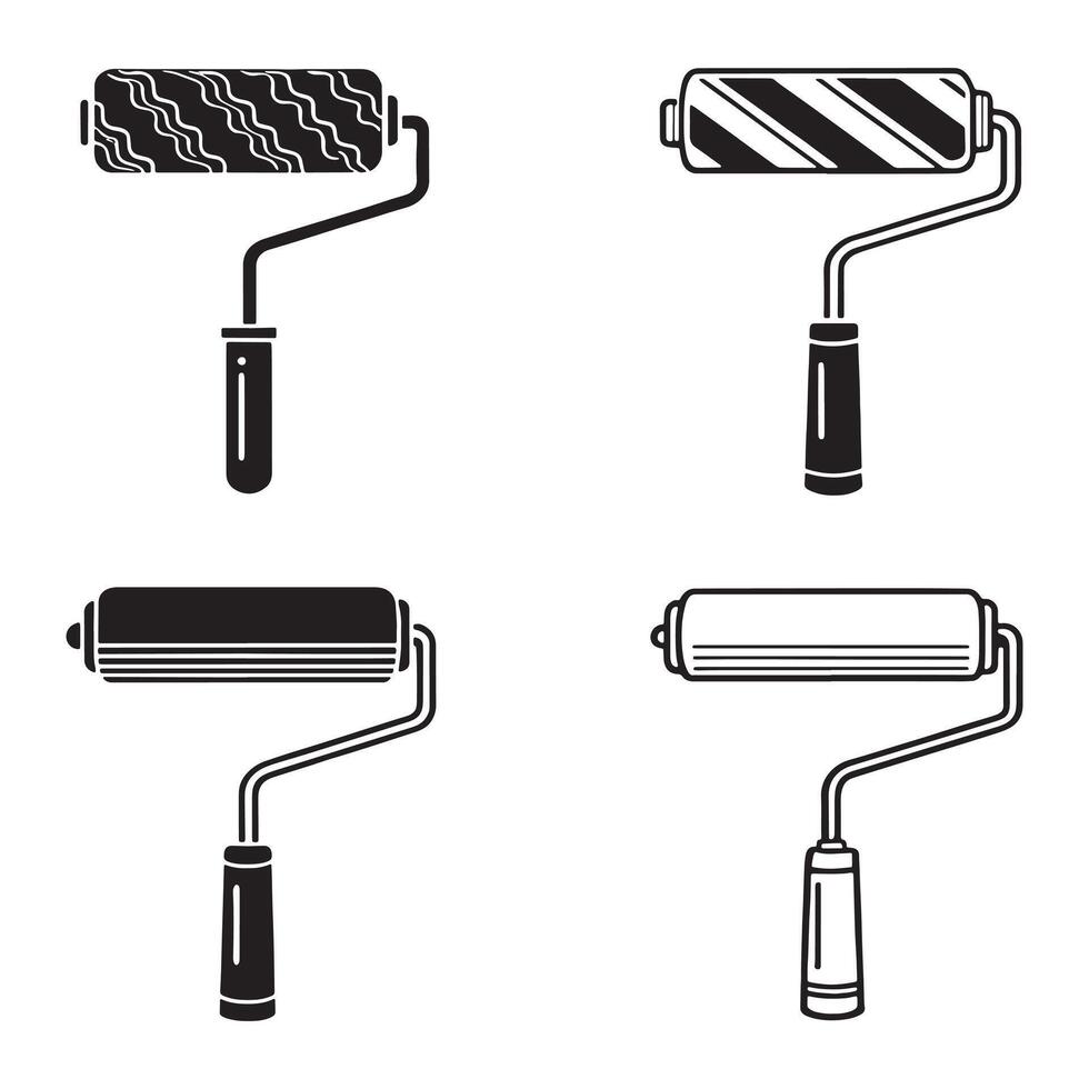the roller. a paint brush. a bucket of paint. paint. painting the walls. Repaint the walls. . vector