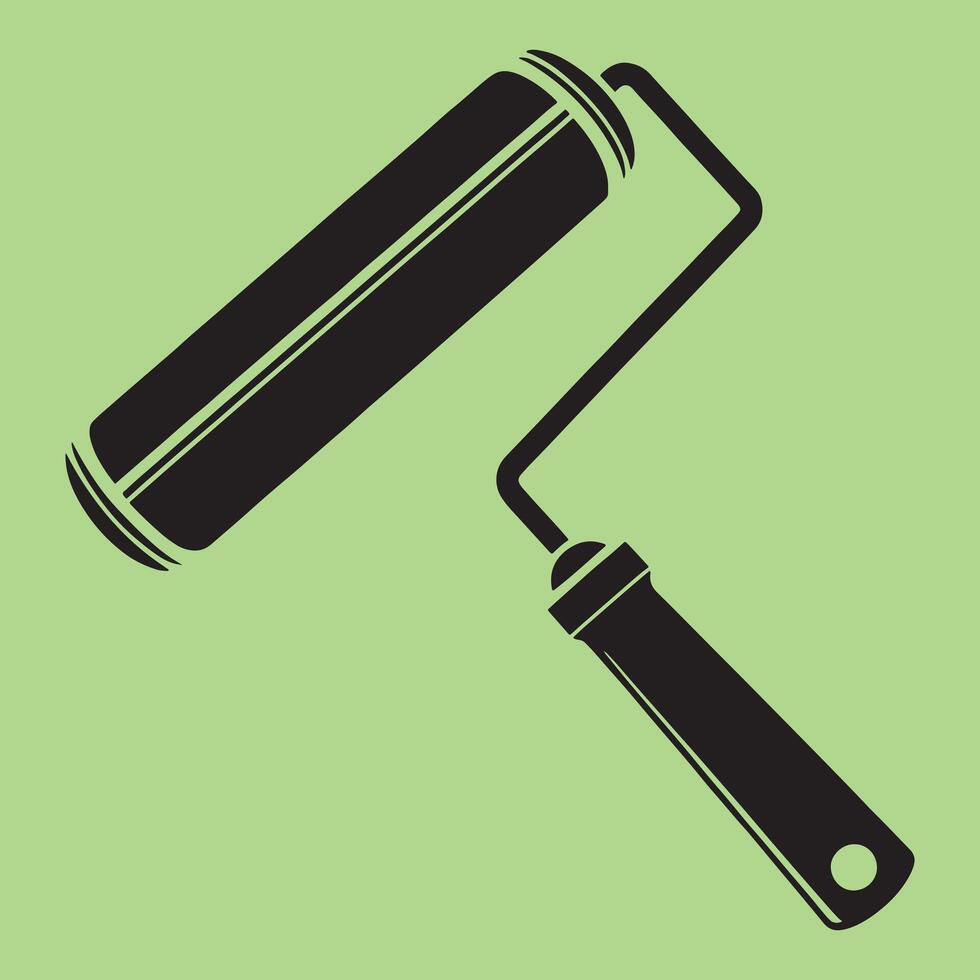 Hands on rollers and paints blue walls white vector