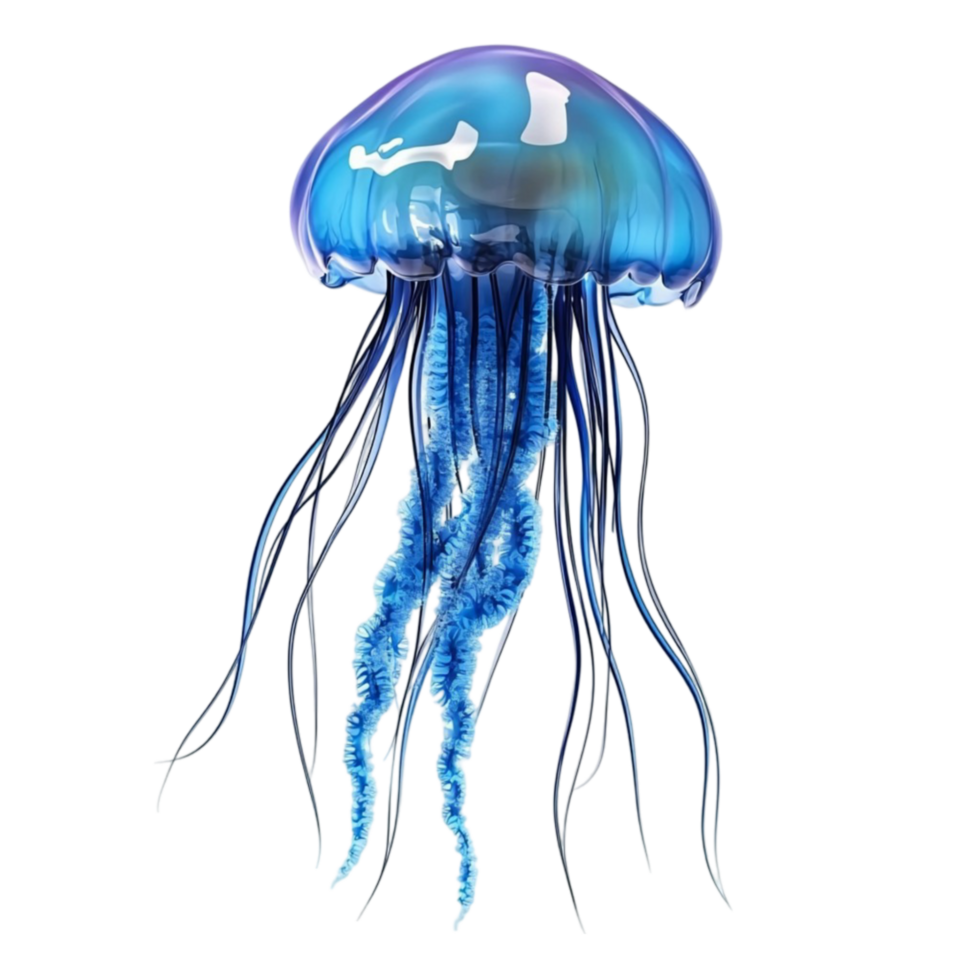 Colorful Jellyfish on Transparent Background png