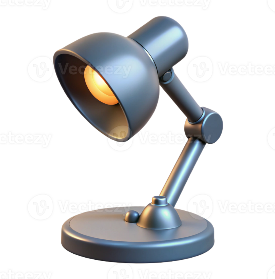 Desk Lamp with Adjustable Arm in 3D png