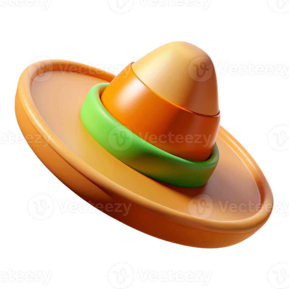 3D Sombrero Hat for Mexican Fiesta and Culture png