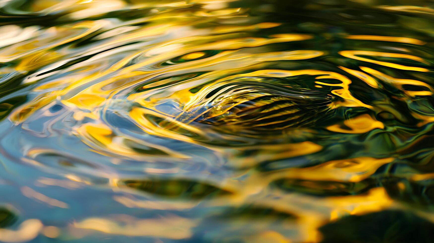Abstract Water Surface Reflection Showing Golden Hues photo