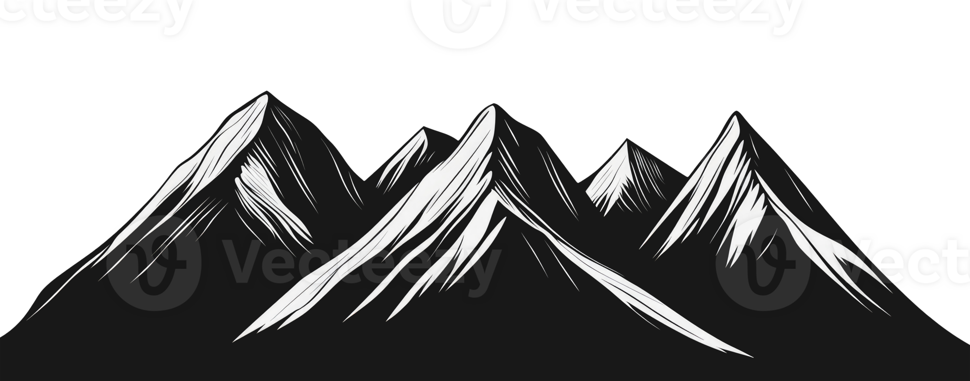 Silhouette of a mountains png