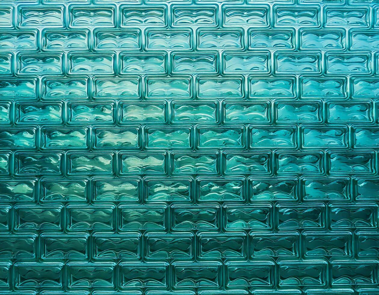 Glass block assembly forming modular photo