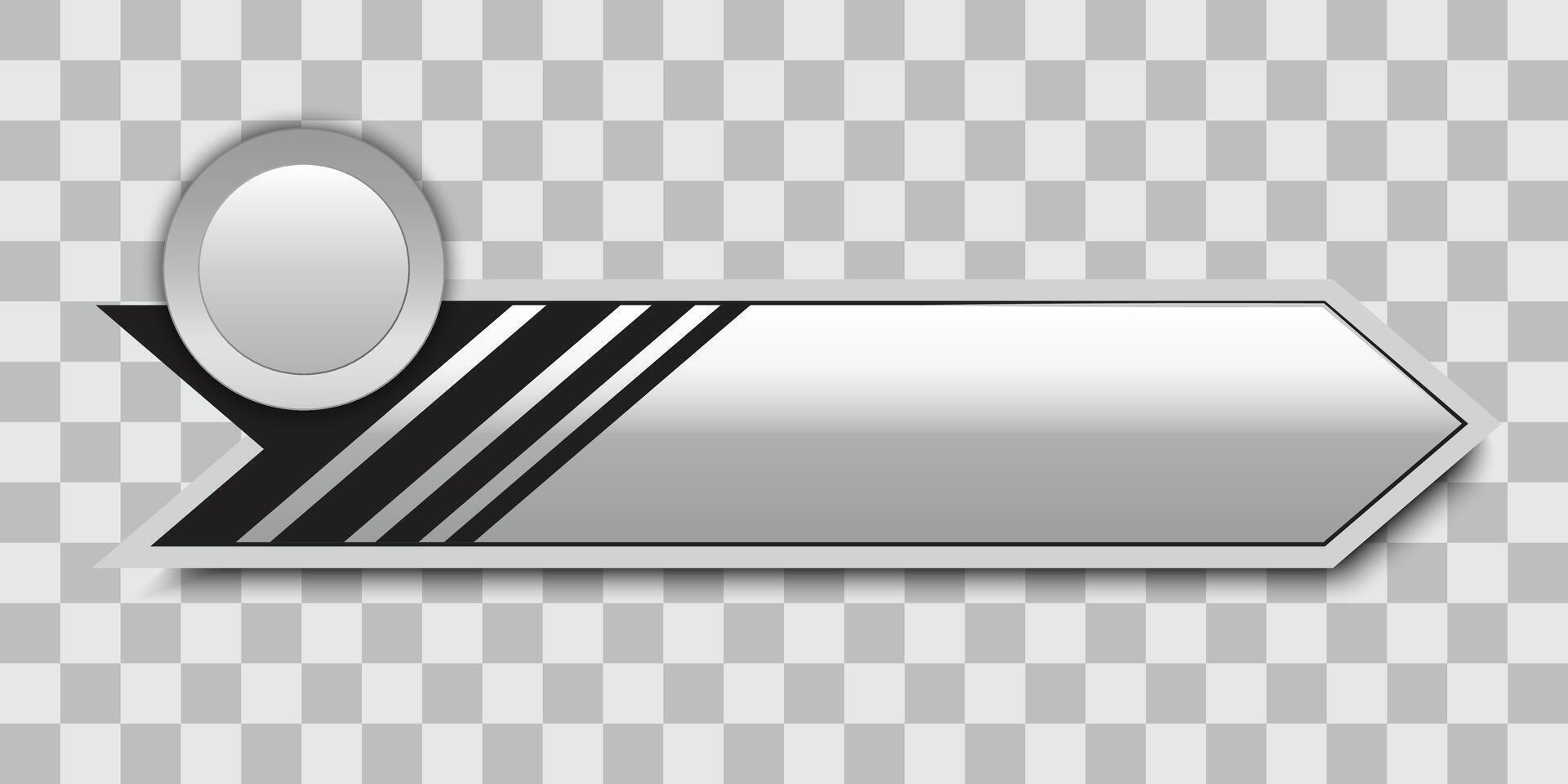Graphic label white for decoration vector