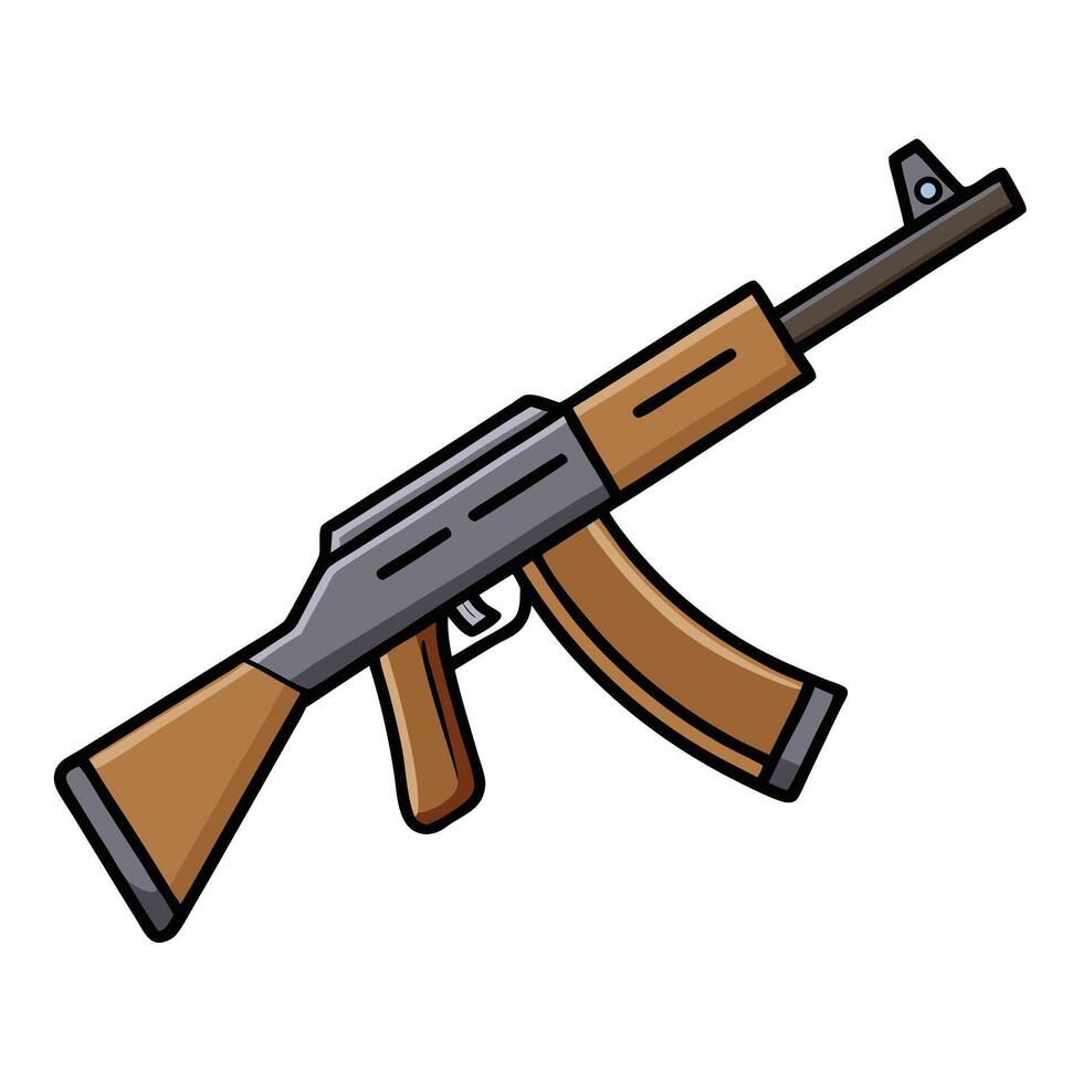 Illustration of DP-28 Firearm vector