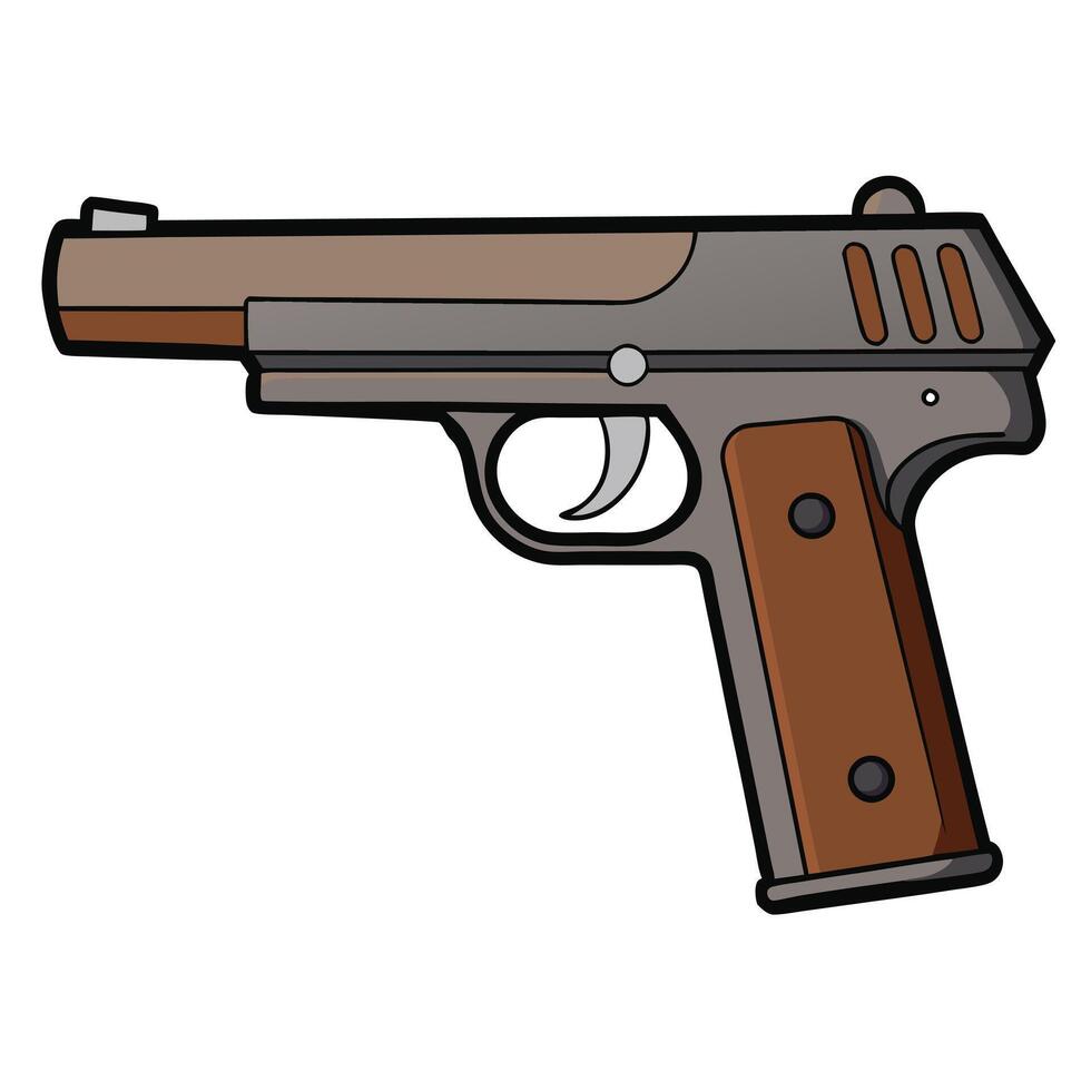 High-Quality DP-28 Rifle Line Drawing vector