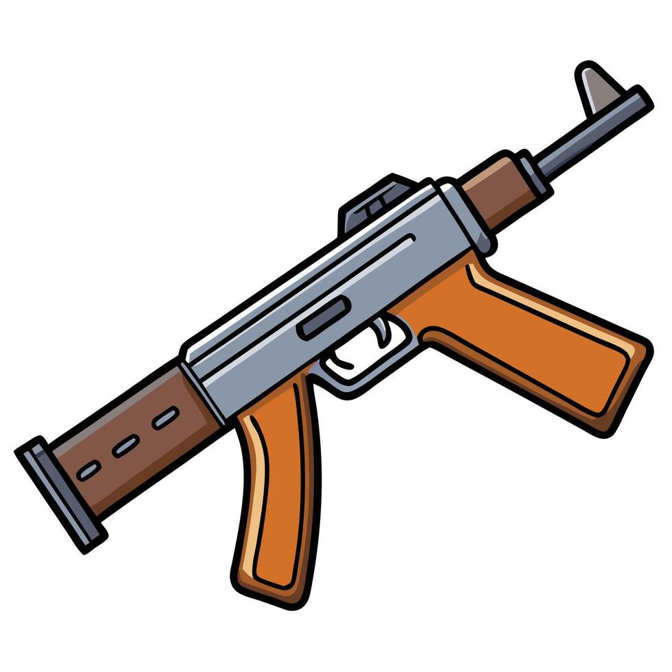 Modern DP-28 Rifle Art vector