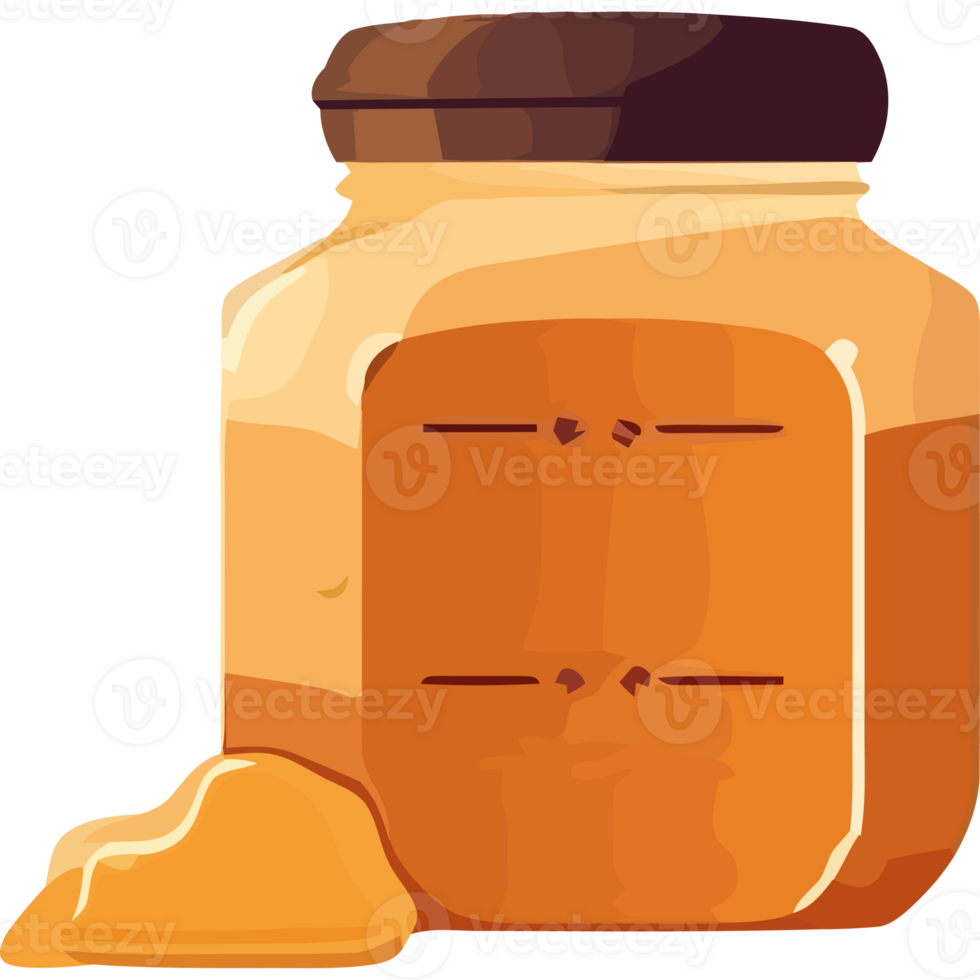 Fresh organic honey jar icon isolated png