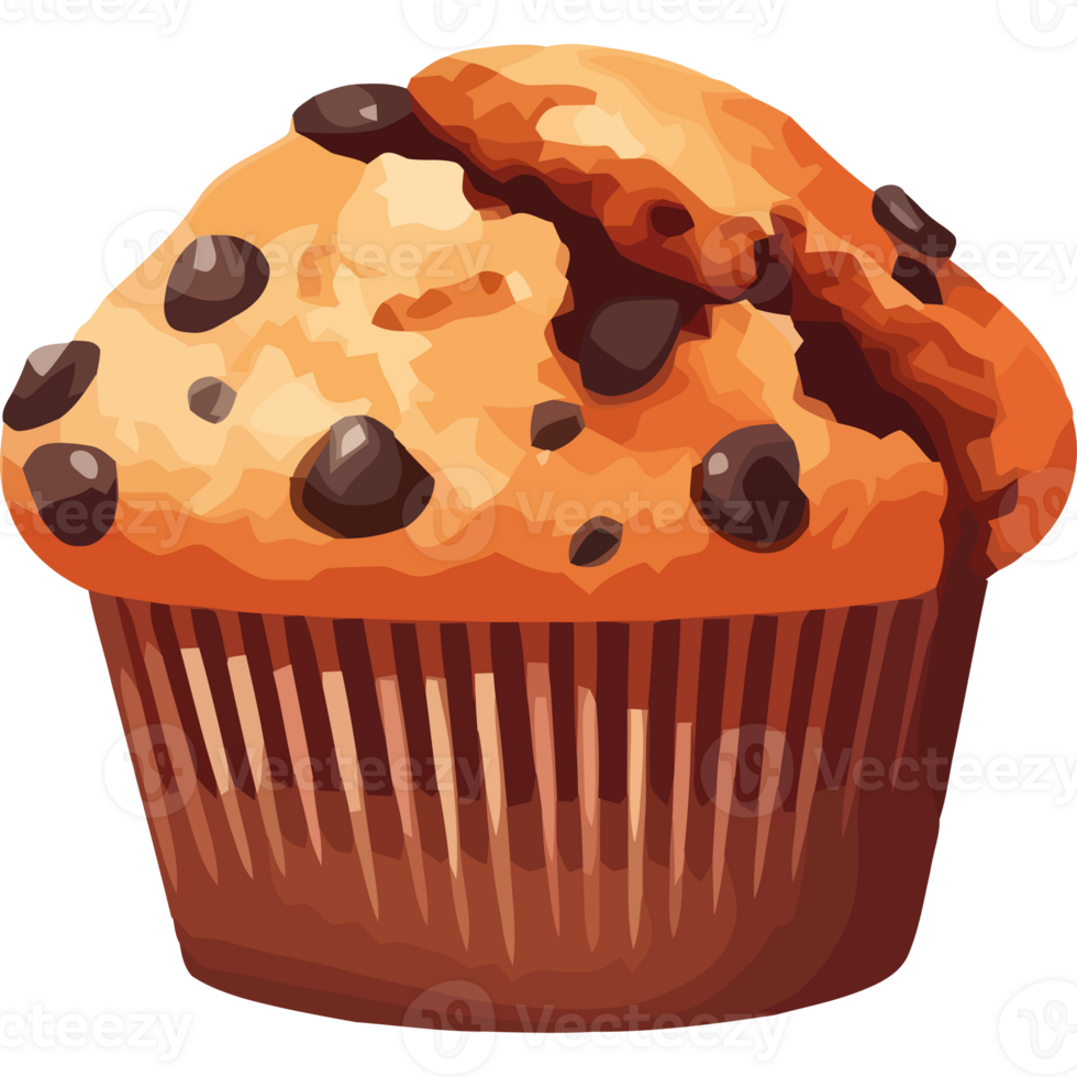 Baked sweet food, cupcake chocolate icon isolated png
