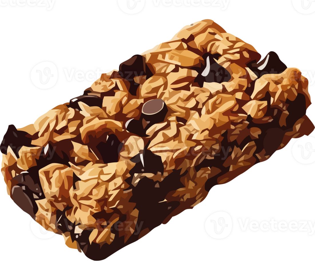 Sweet chocolate cookie cereal and nuts icon isolated png