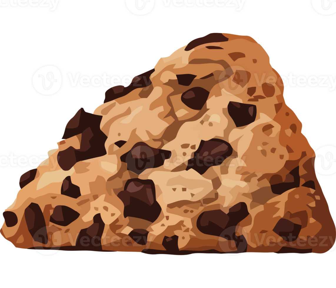 slice cake with chips icon isolated png