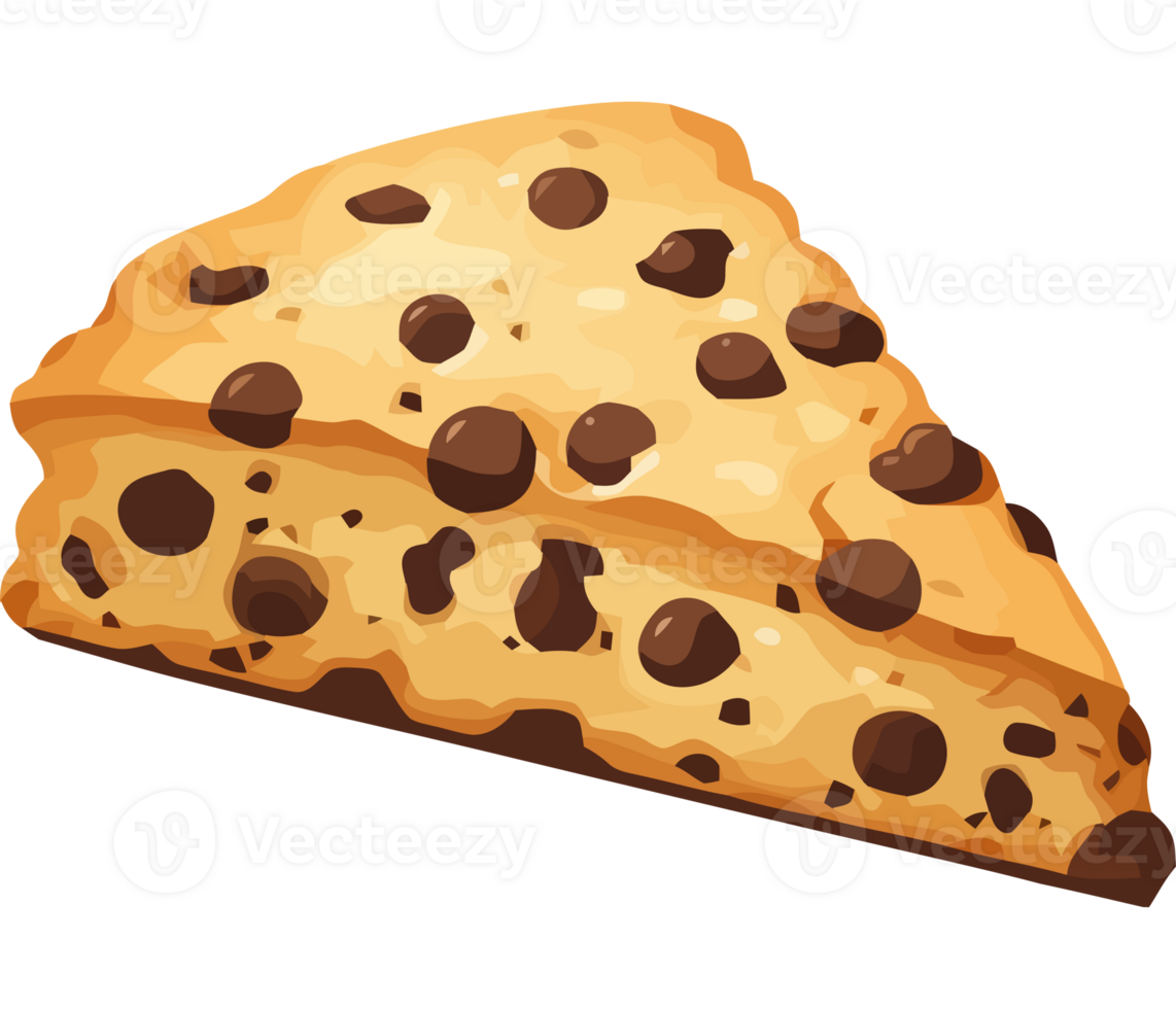 Sweet pie slice with chocolate icon isolated png
