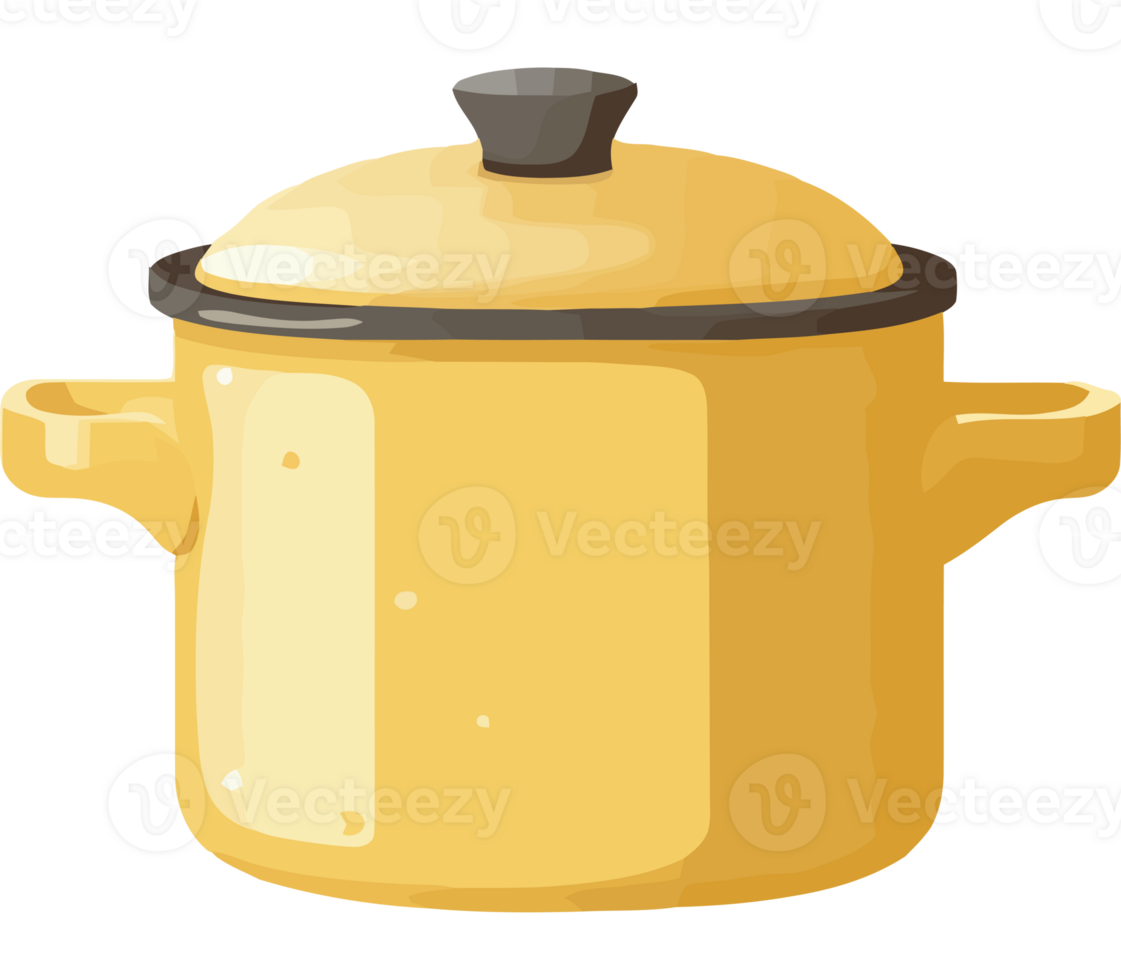 A yellow pot icon isolated design png