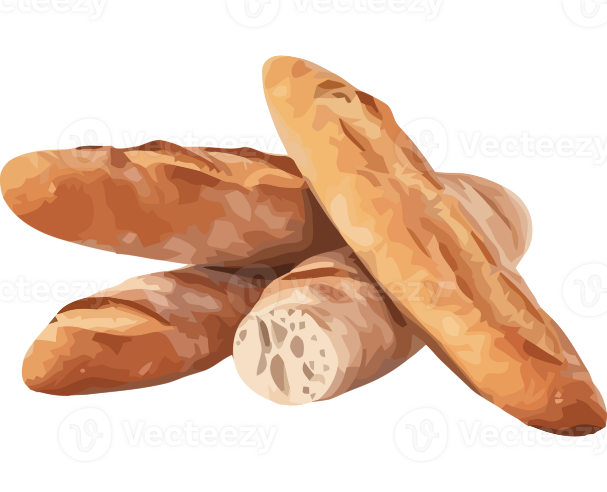 Freshly baked bread icon isolated png