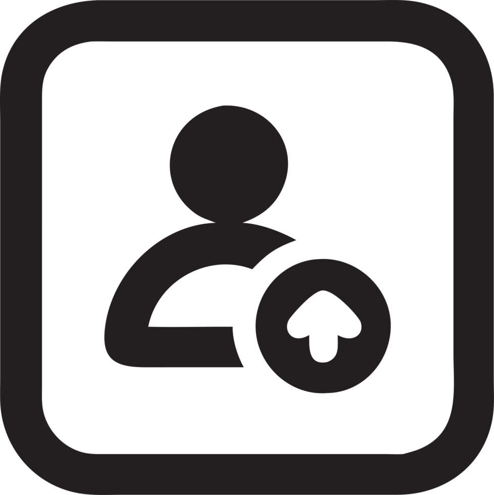 a black and white user icon png