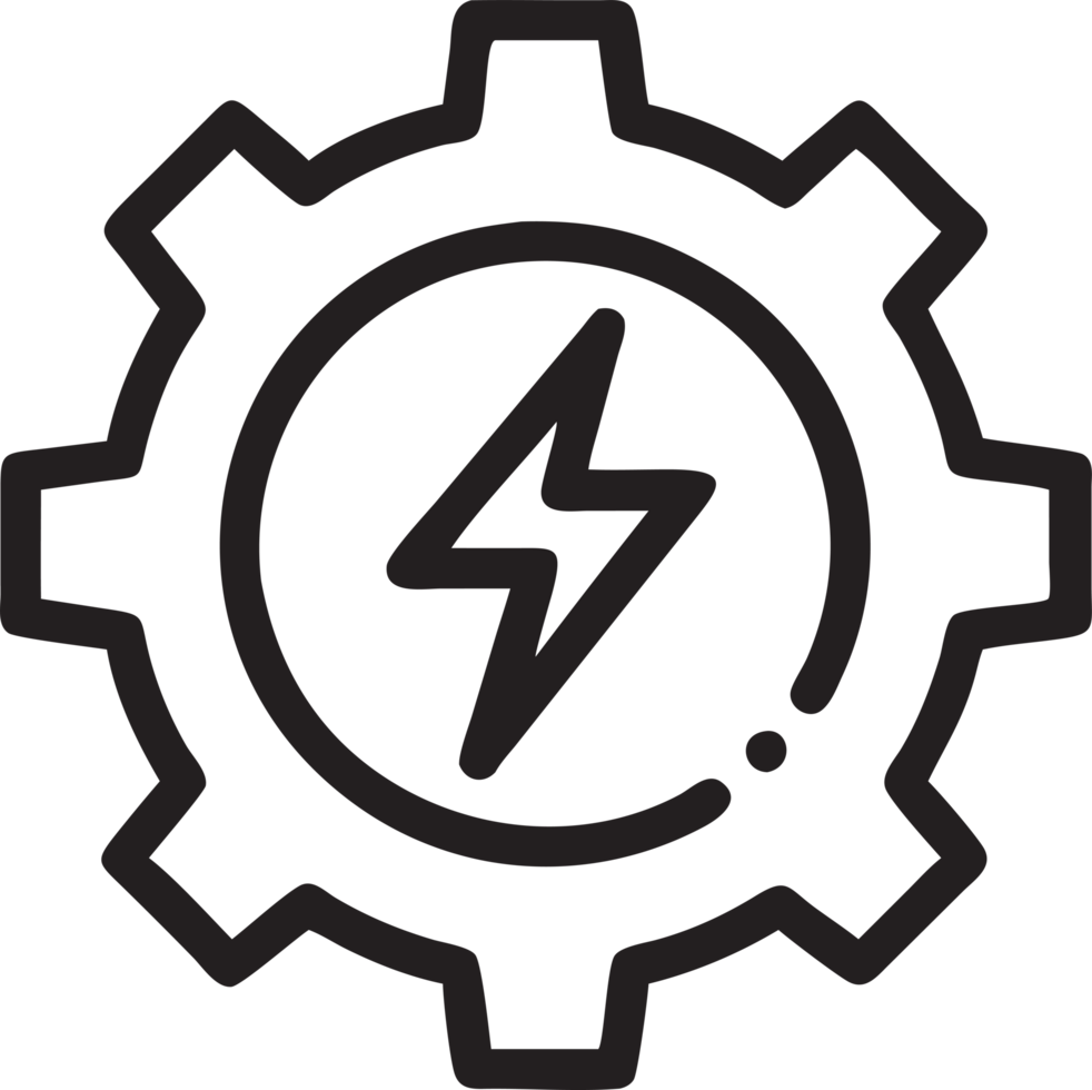 A settings icon black and white png