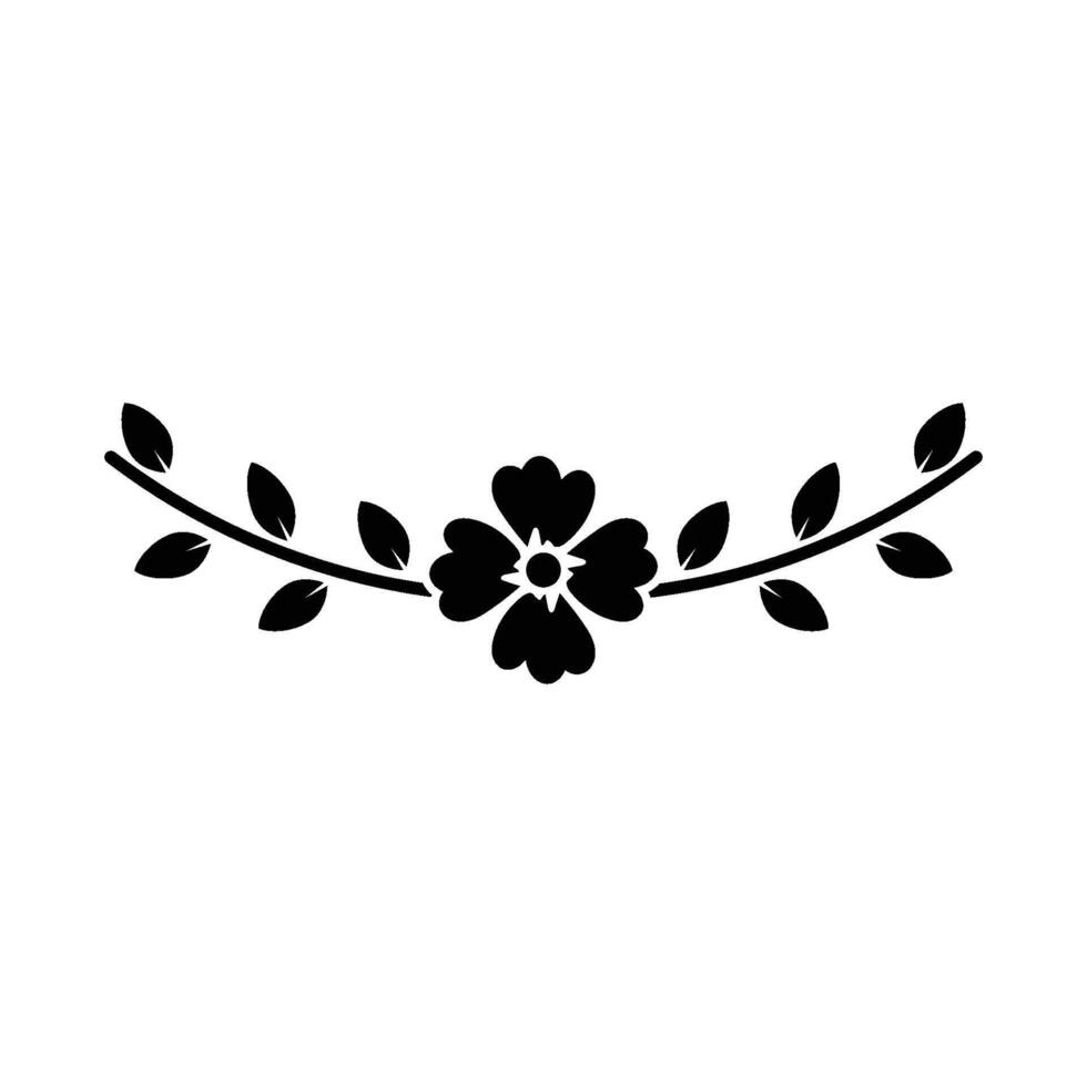 Floral ornament icon logo design template isolated illustration vector