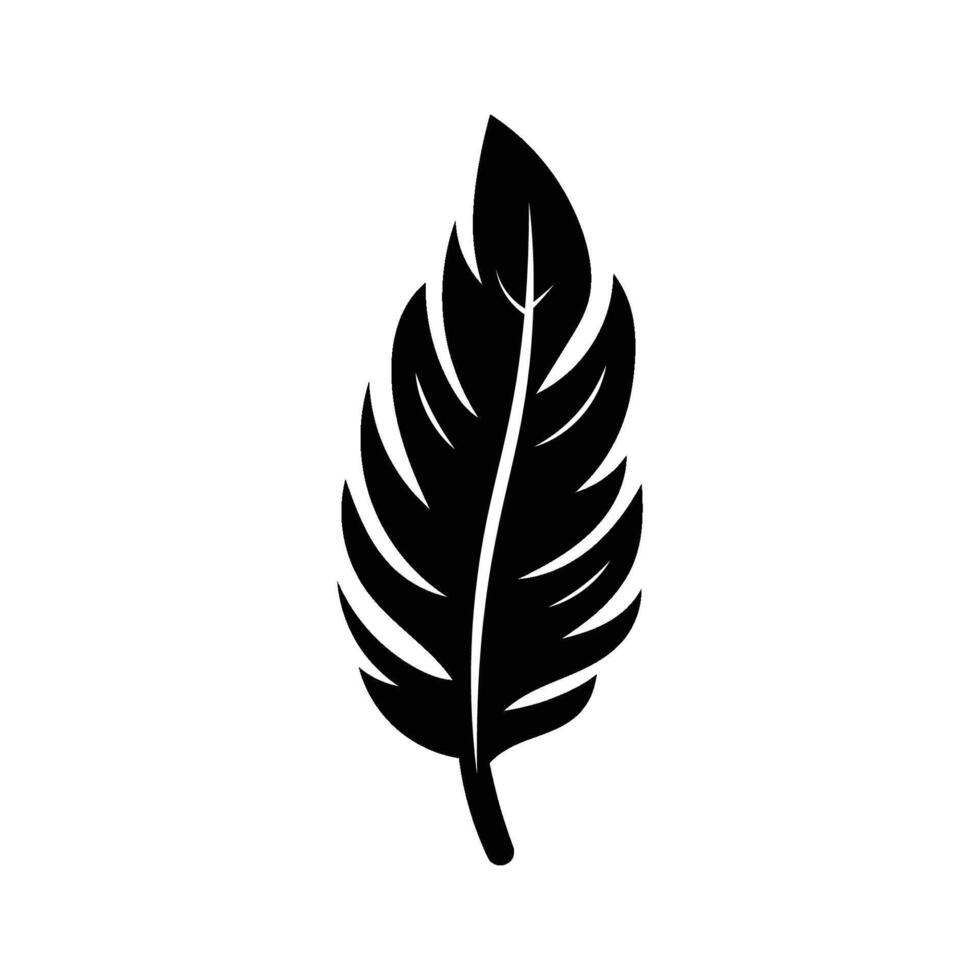 Feather icon logo design template isolated illustration vector