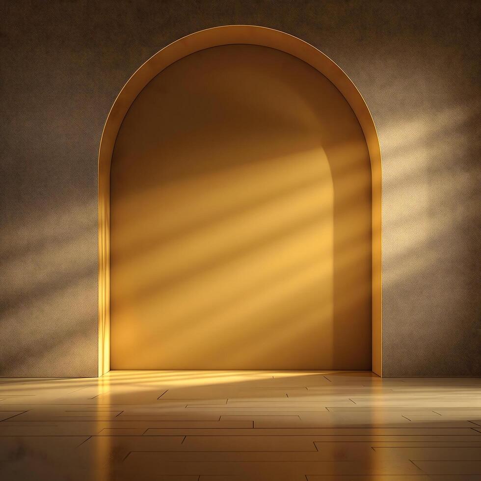 Golden Light Through Ramadan Archway photo