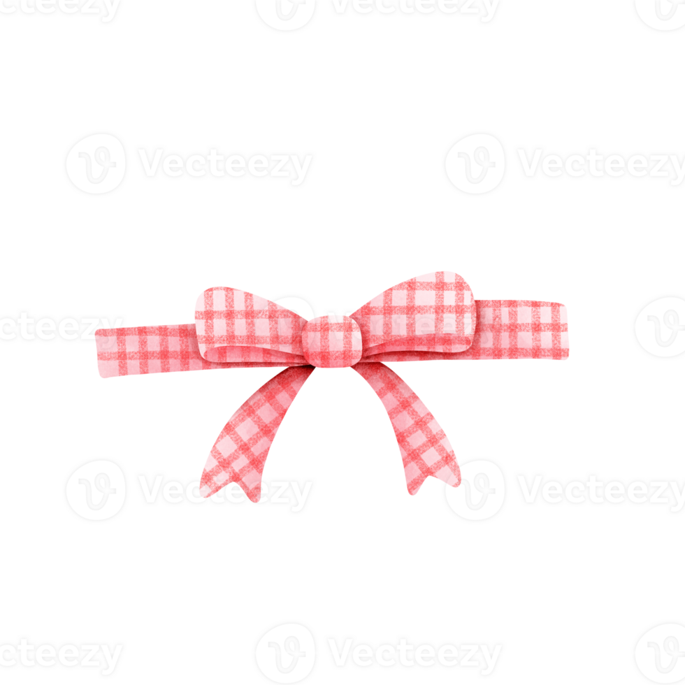 Cute Red Plaid Bow Watercolor Painting, Gift Bow, Various Decorative Bow Graphics png