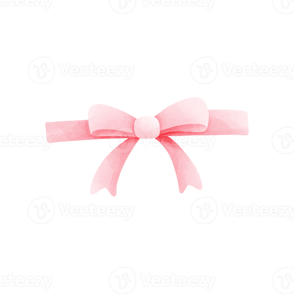Cute red bow watercolor painting, gift bow, decorative bow, various graphic images png