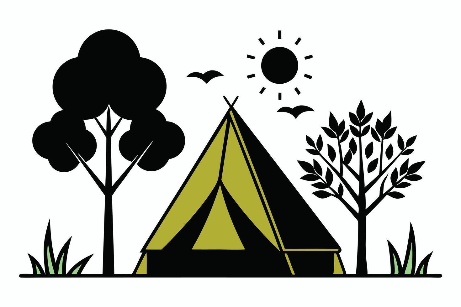 Home Away From Home The Magic of Tents vector