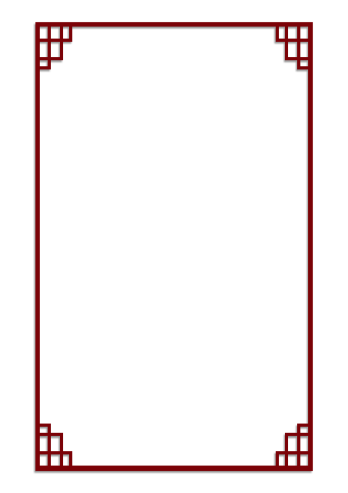 Minimalist Chinese New Year red Frame png