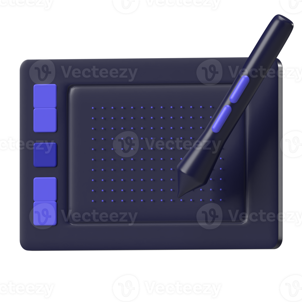 Graphic Drawing Pen Tablet 3D Icon png