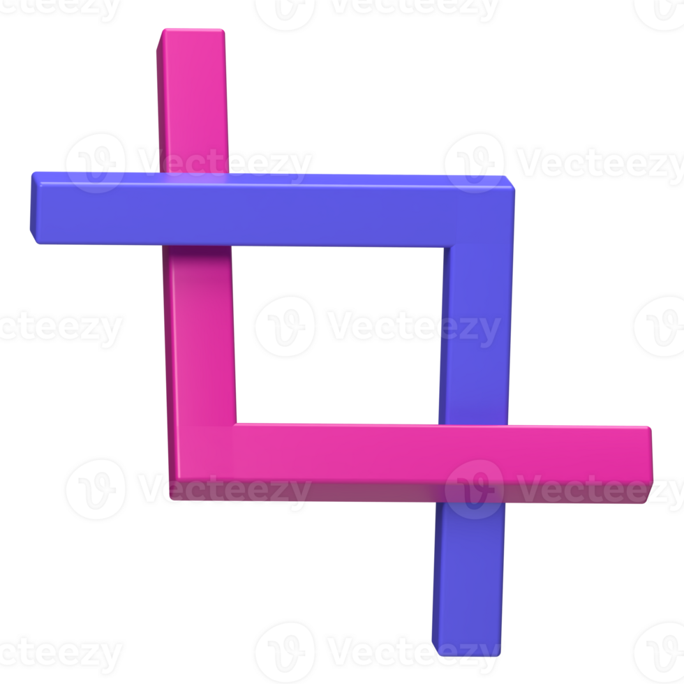 Crop Tool 3D Icon png