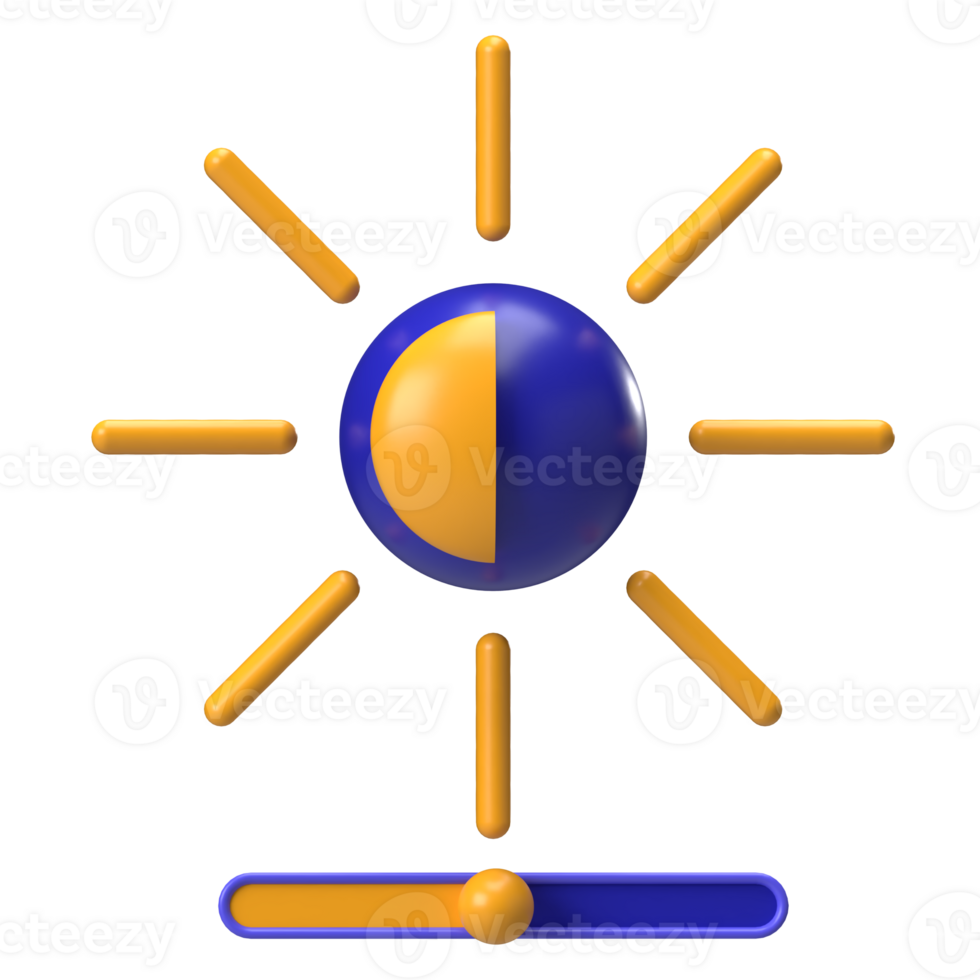 Bright Sun with Slider, Brighness Icon png
