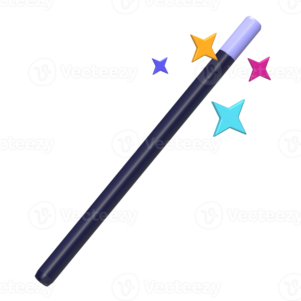 Magic Wand 3D Icon png
