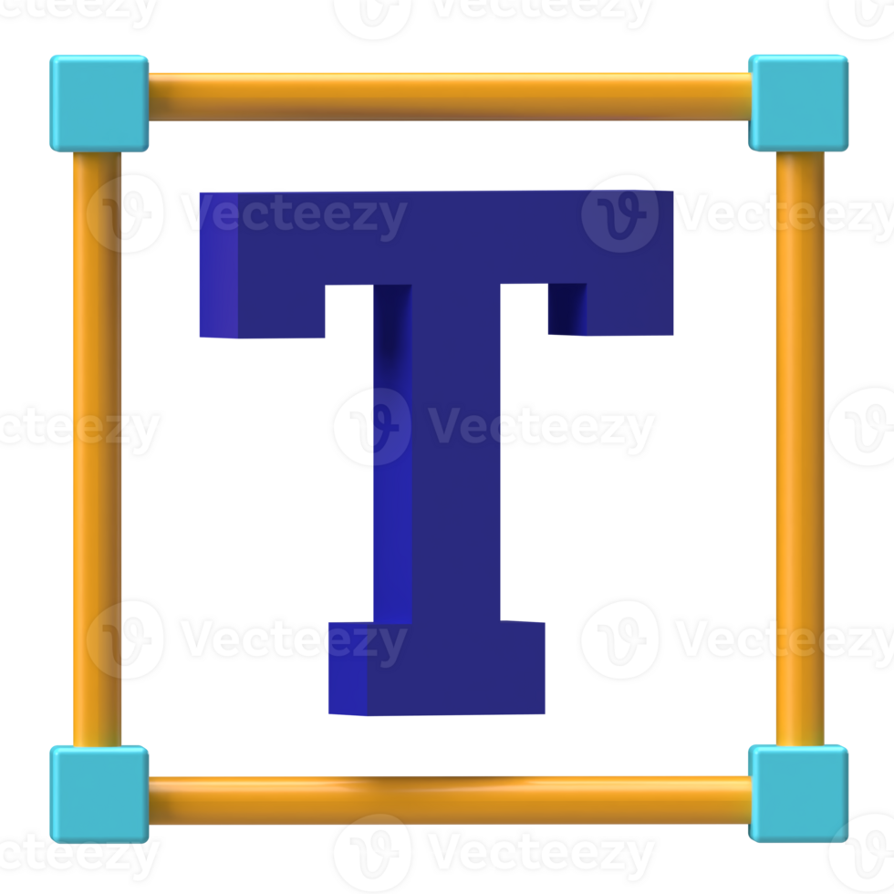 Text Tool 3D Icon png