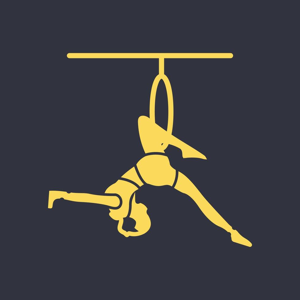 Trapeze Artist trendy glorious abstract illustration colorful useful design vector