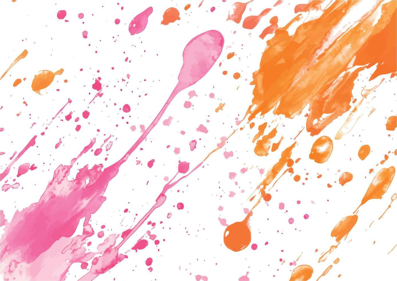 Abstract Pink and Orange Paint Splashes vector