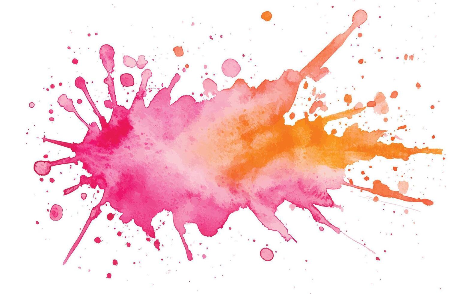 Abstract Watercolor Splash in Pink and Orange Tones on White Background vector