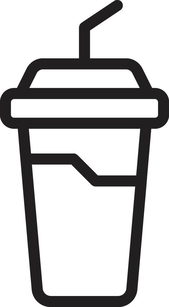 a black and white icon of a cup vector