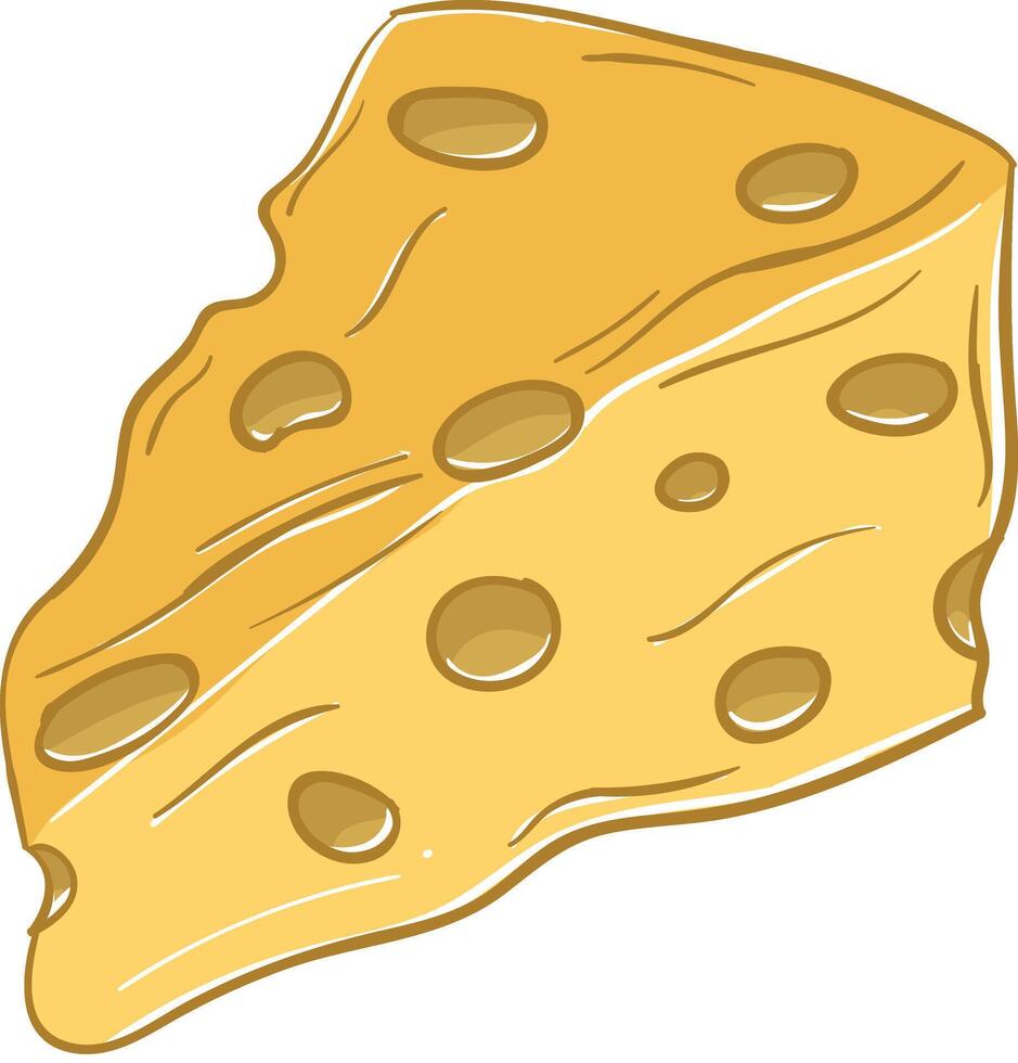 cheese slice icon color vector