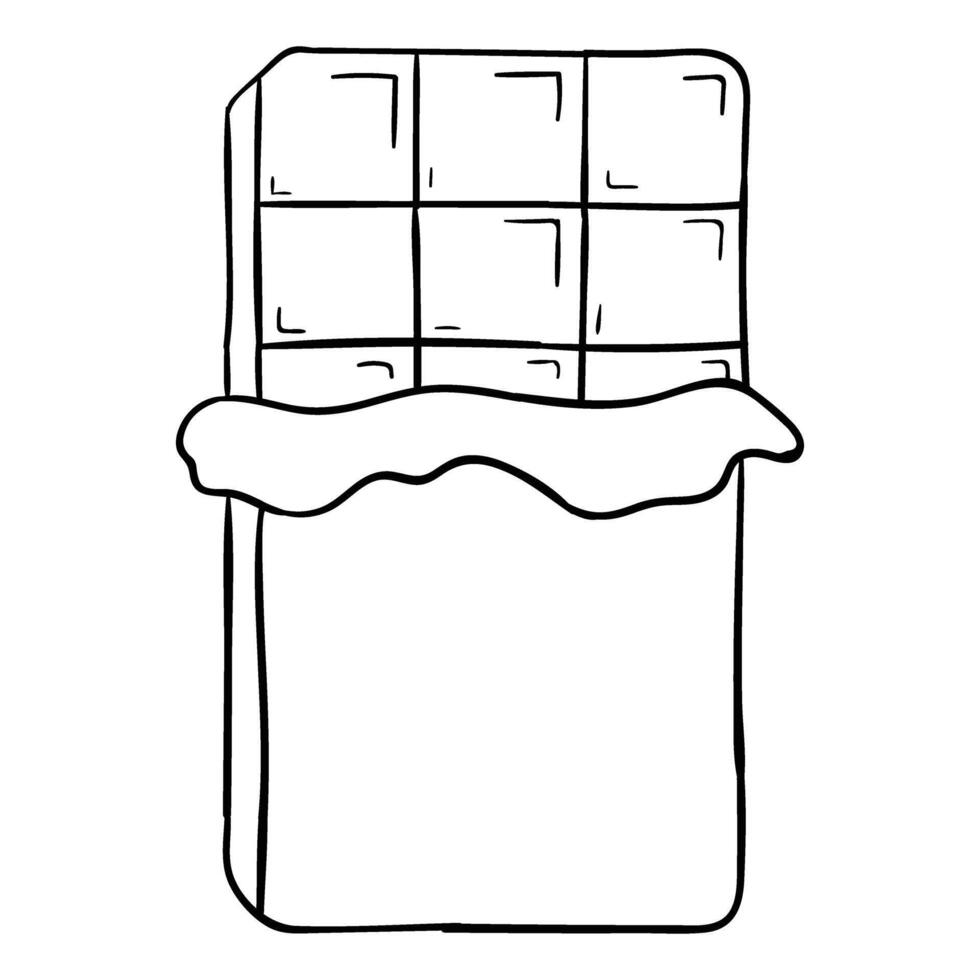 a chocolate bar with a white background vector