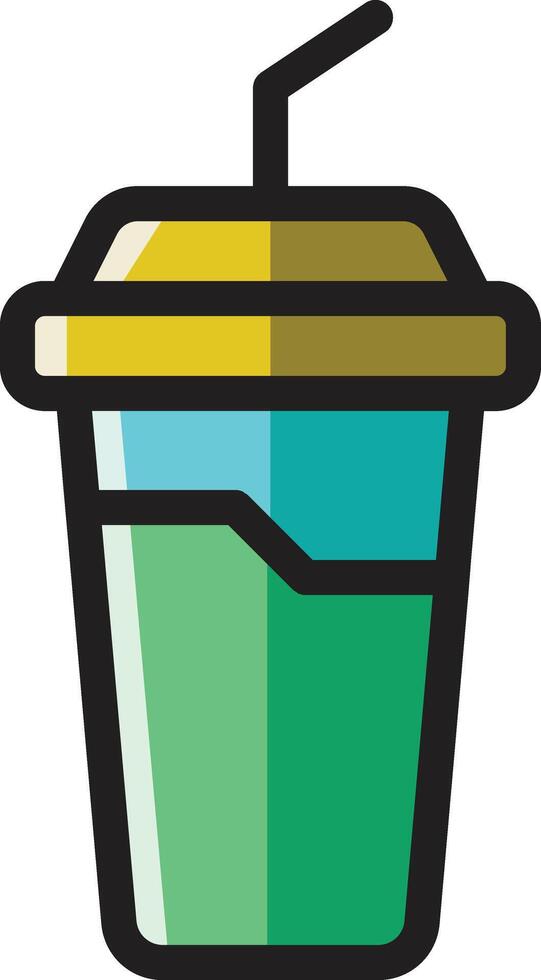 a drink cup with a straw and a straw vector