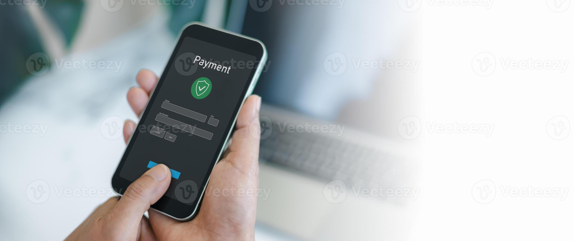 Online payment, Business people using computer, Banking, Online shopping, Digital online payment concept, Technology online banking applications via internet network, Financial transaction. photo