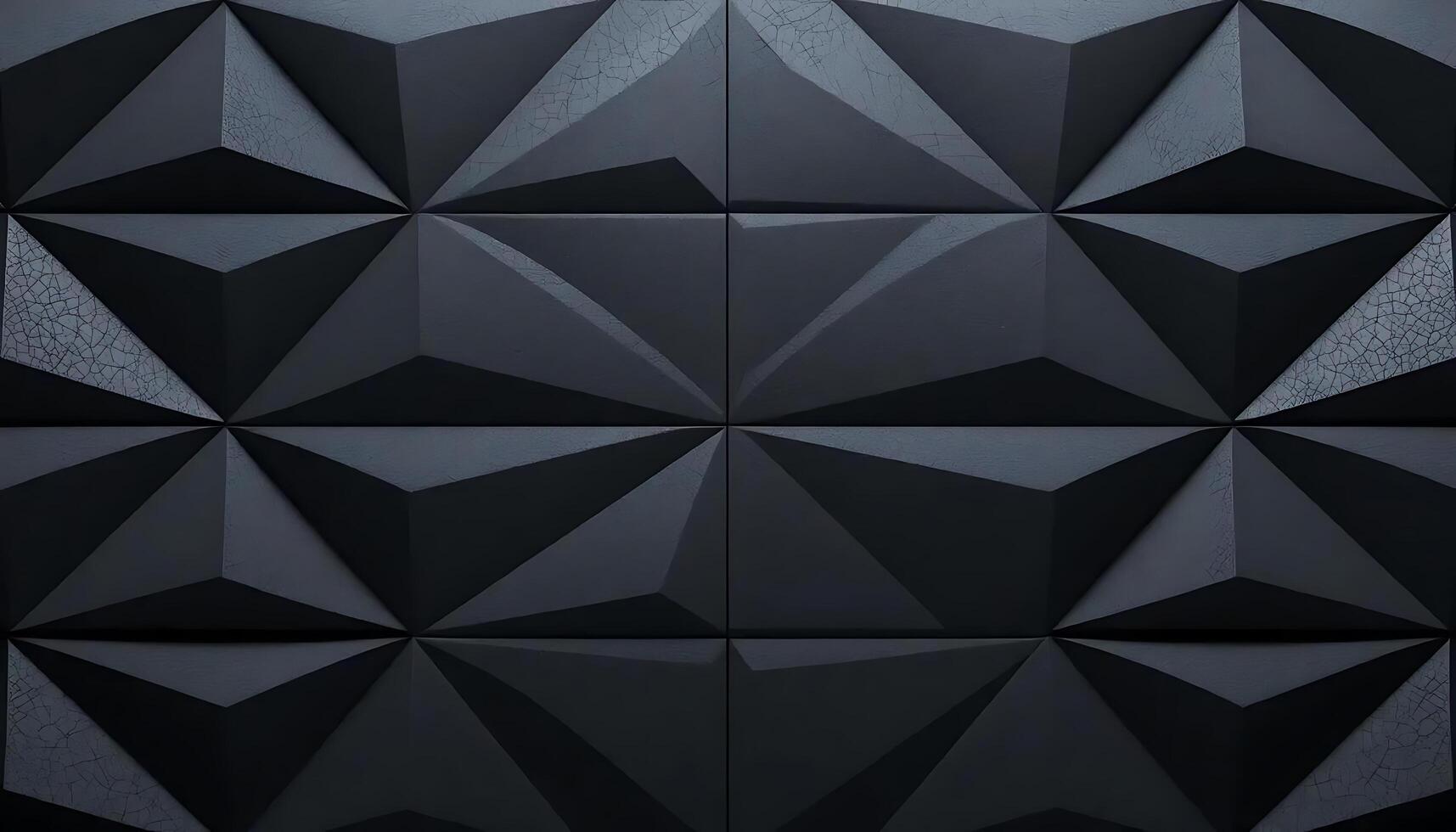 modern sleek, abstract background featuring a dark geometric pattern of triangular tiles arranged in precise symmetry. photo
