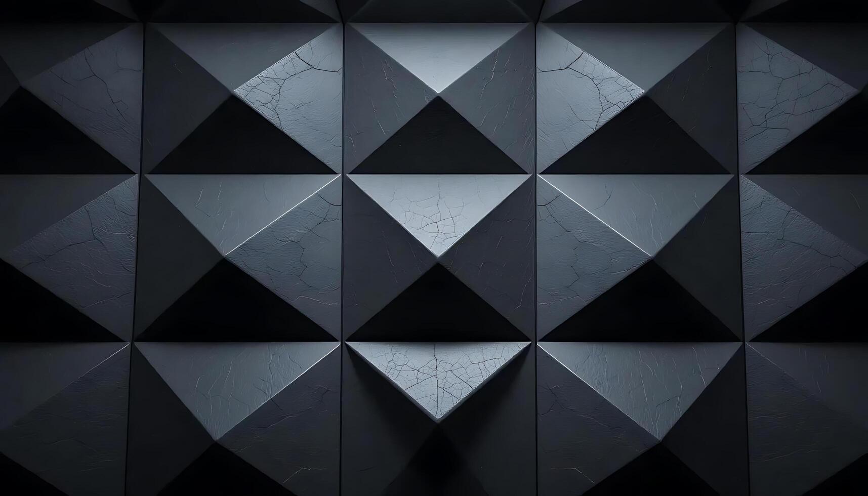 modern abstract background featuring a dark geometric pattern of triangular tiles arranged in precise symmetry. photo