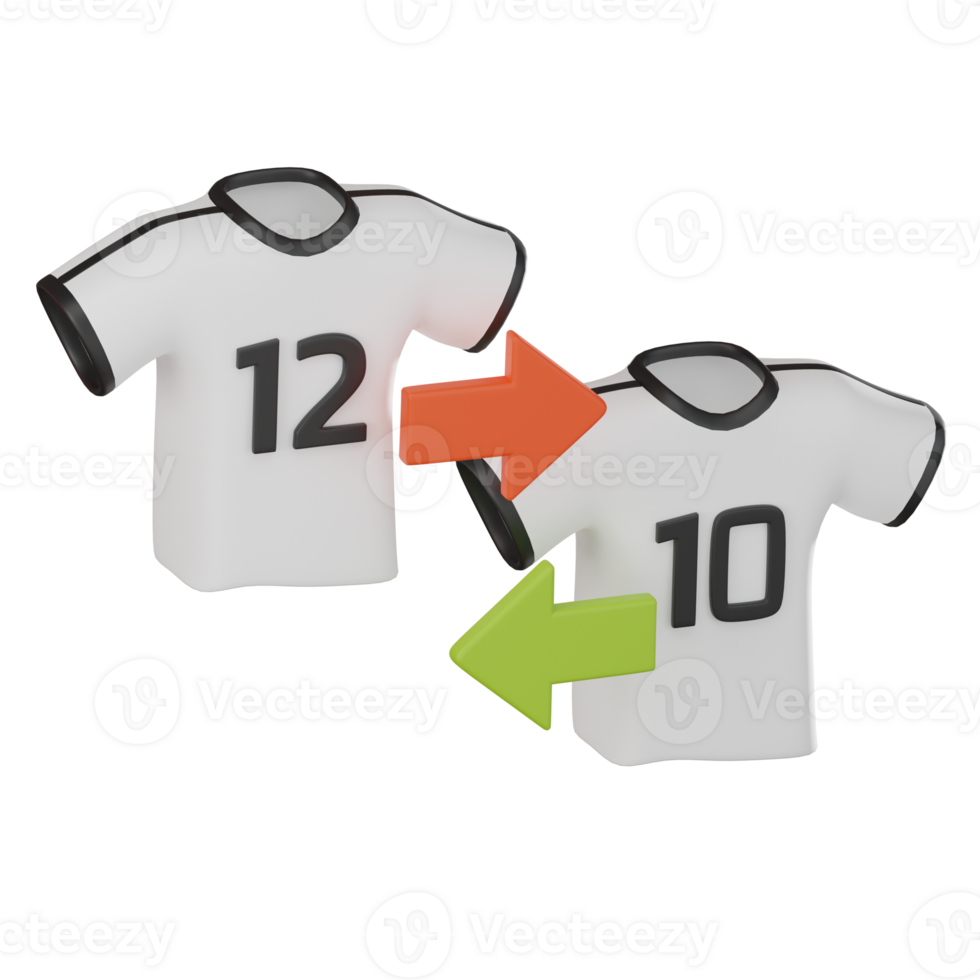 3D render, Football Player Change for Sports Themes, Icon Illustration png