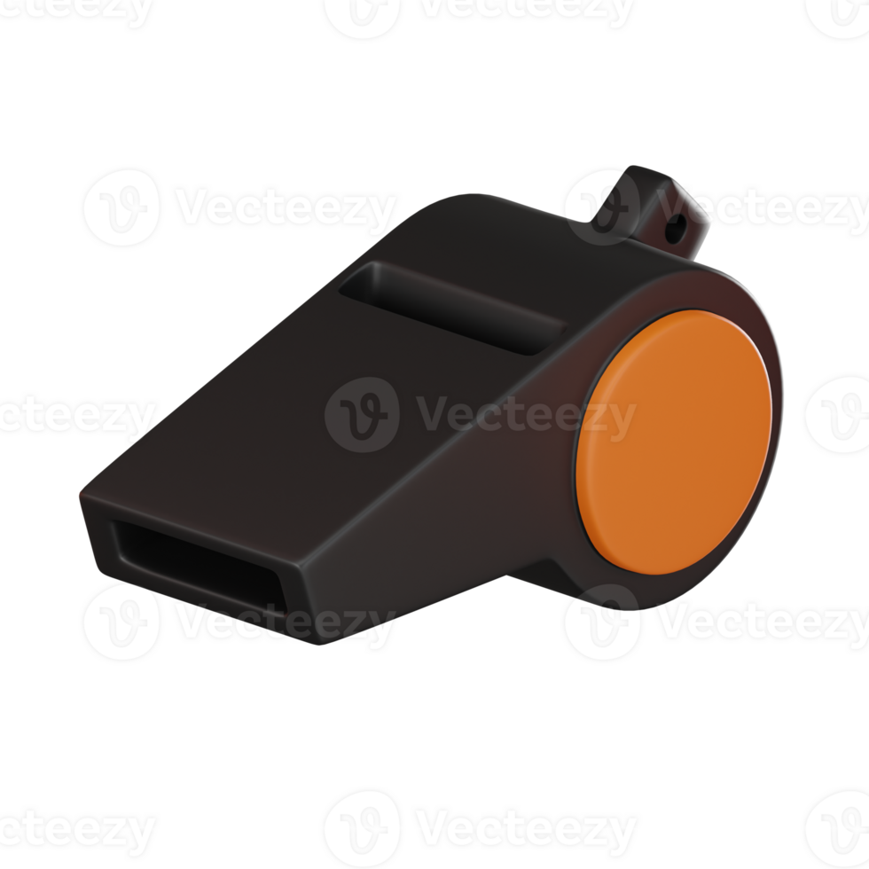 3D render, Whistle for Sports and Training, Icon Illustration png