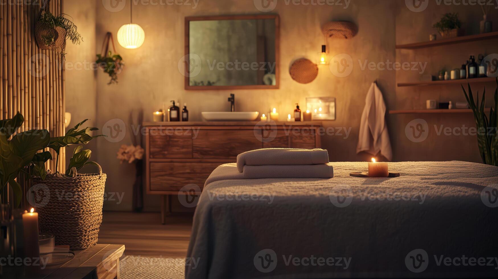 cozy spa room with candles and massage table 5 photo